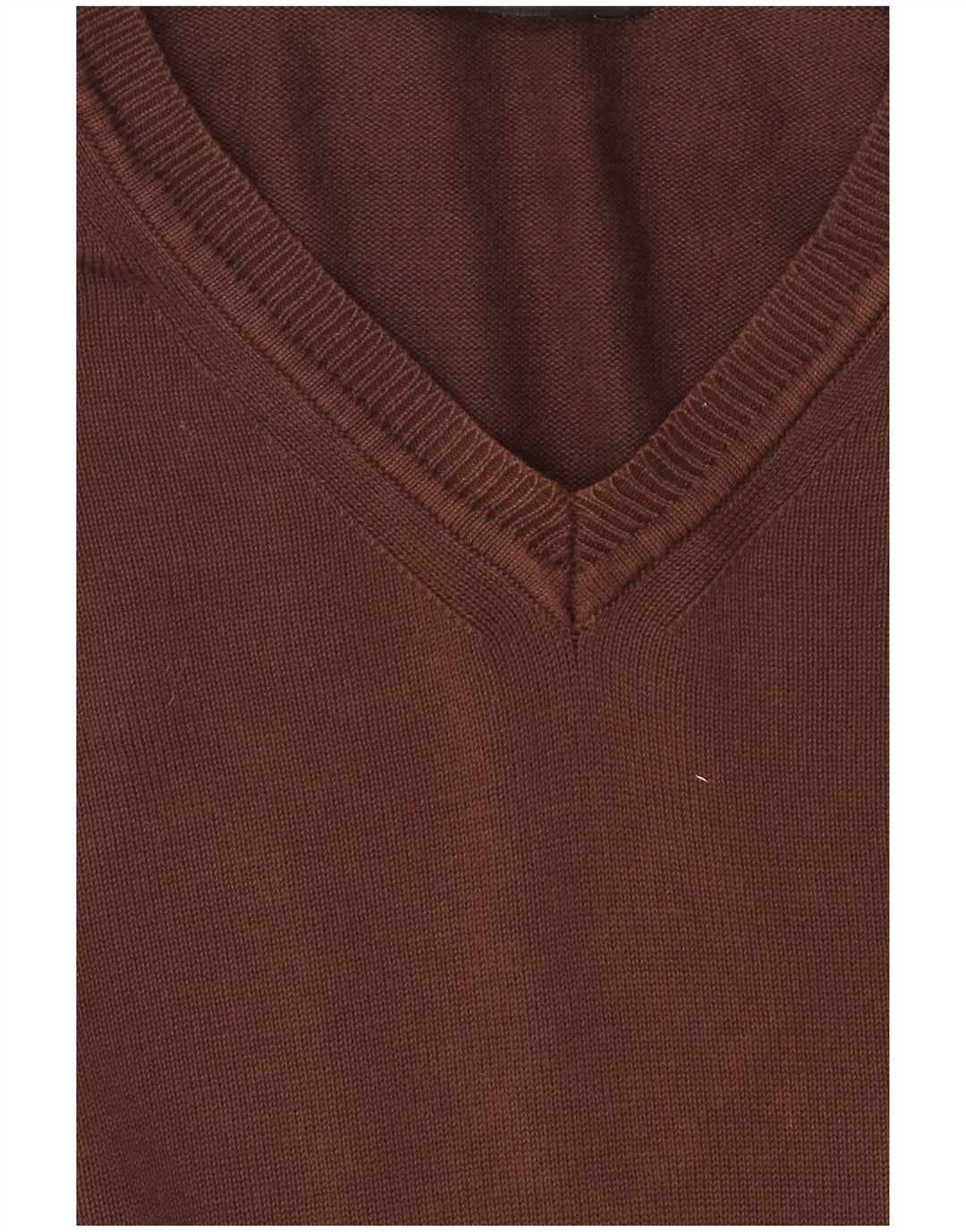 Męski sweter Zara z dekoltem w kształcie litery V, XL, brązowy, bawełniany