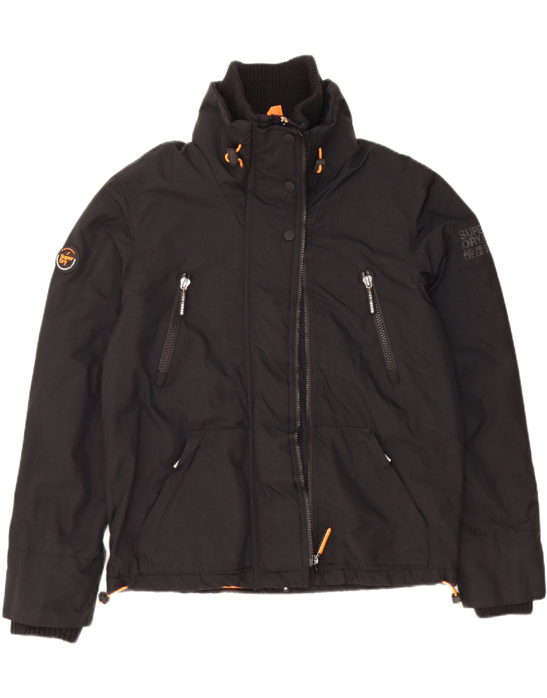 Męska kurtka wiatrówka SUPERDRY UK 40, duża, czarna, nylonowa