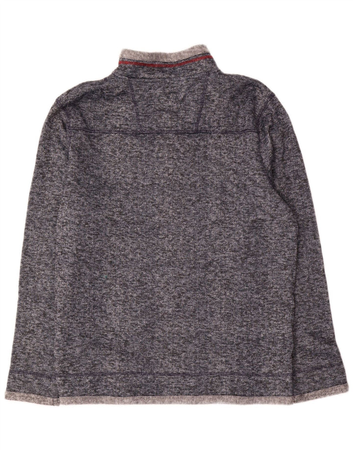 Weird Fish Męski sweter z zamkiem błyskawicznym XL, granatowy, nakrapiany poliester
