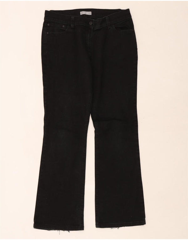 Marks & Spencer Damskie jeansy Bootcut UK 14 Large W32 L30 Czarna bawełna