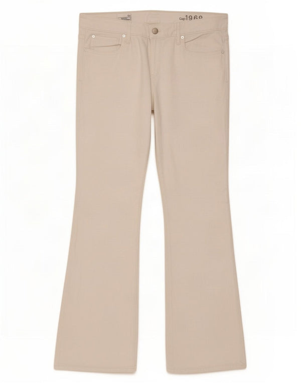 Damskie seksowne dżinsy Bootcut Gap W31 L32 Biała bawełna