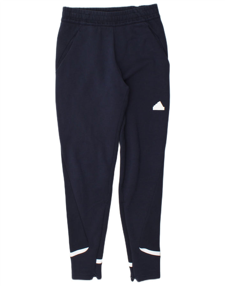 Męskie spodnie dresowe Adidas, małe, granatowe, z blokami kolorów