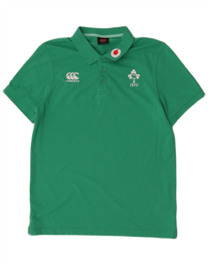 Męska koszulka polo IRFU Canterbury, duża, zielona, ​​poliester