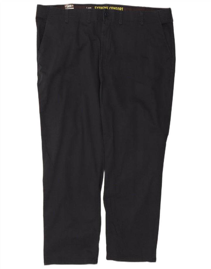 Spodnie męskie LEE Extreme Comfort Straight Chino W48 L30 Granatowa bawełna
