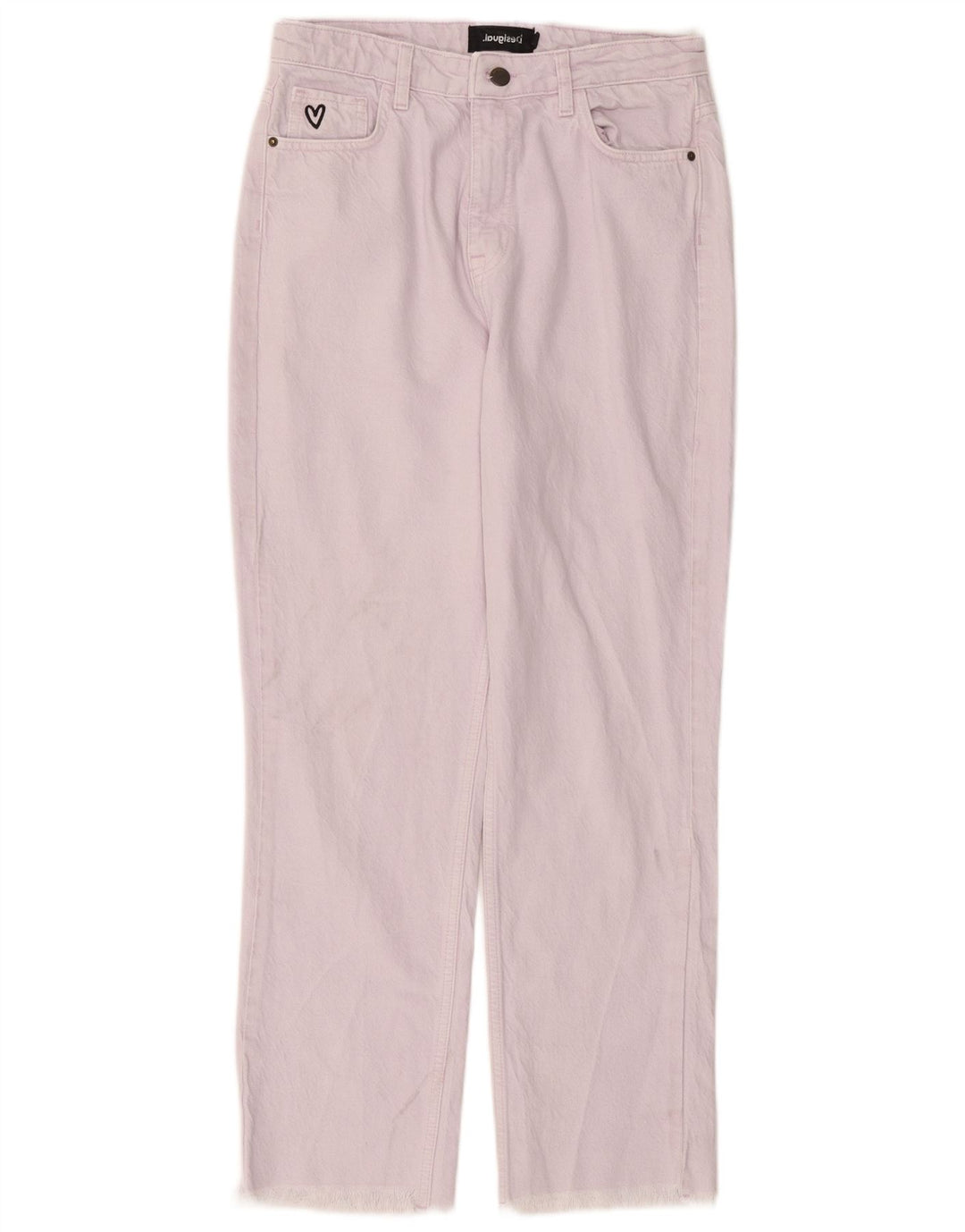 DESIGUAL Damskie proste dżinsy EU 38 Medium W26 L27 Fioletowa bawełna