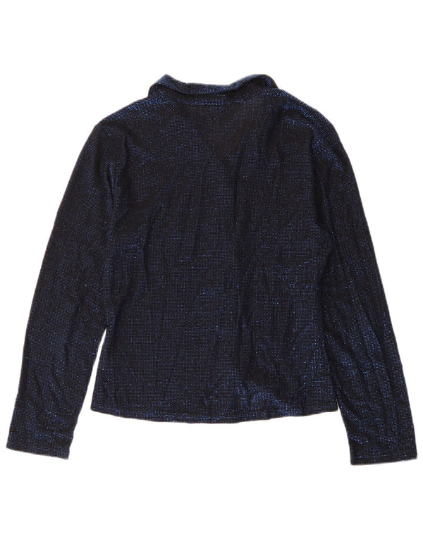 Damska bluzka koszulowa ORSAY UK 8, mała, granatowa, nakrapiana elastan