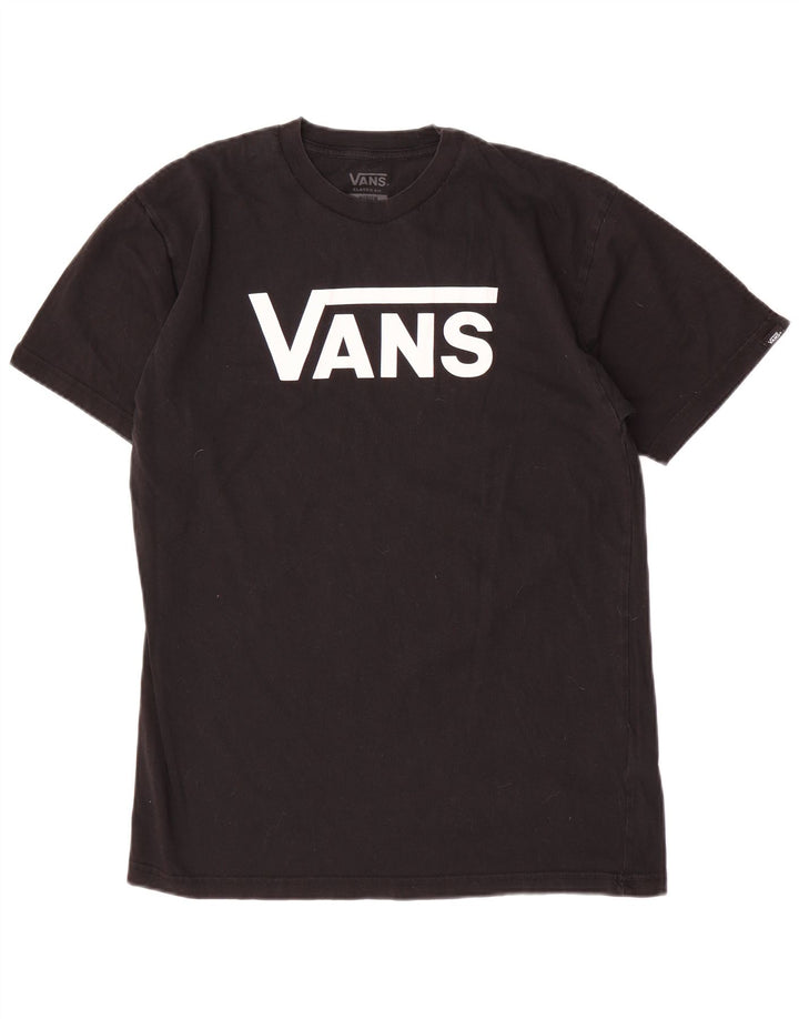 Męski T-shirt Vans o klasycznym kroju z grafiką, średni czarny, bawełniany
