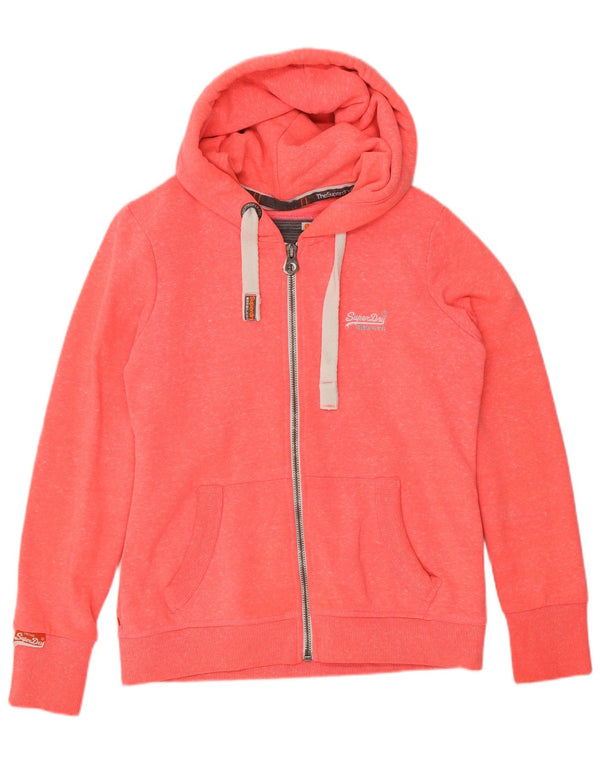 Damski sweter z kapturem i zamkiem Superdry UK 16, duży, różowy poliester