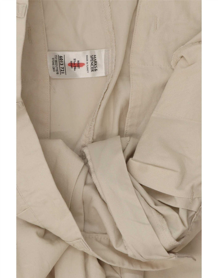 Męskie spodenki Chino Marks & Spencer Blue Harbor Pegged W36, duże, beżowe