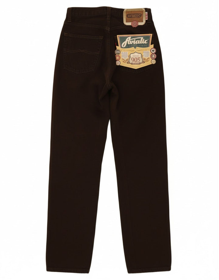 AVIATIC Womens High Waist Jeans W26 L31 Brown