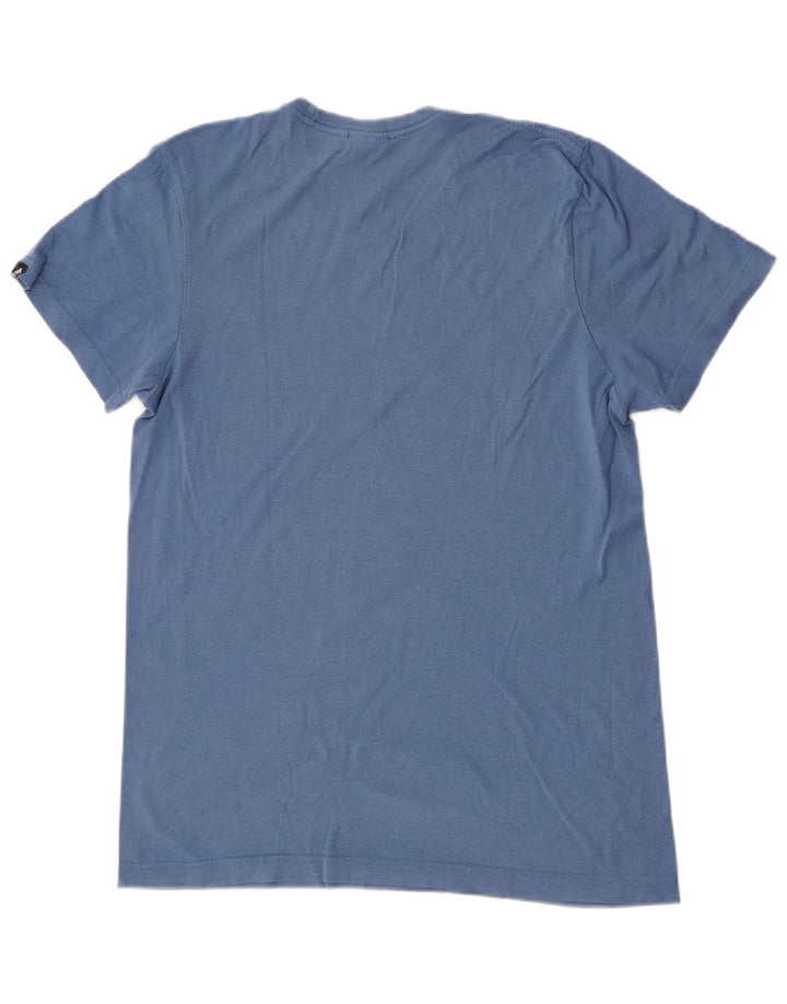 Męska koszulka z grafiką Adidas, mała, niebieska, bawełniana