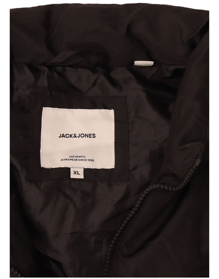 Męska wyściełana kamizelka Jack & Jones UK 42 XL, czarna, poliester
