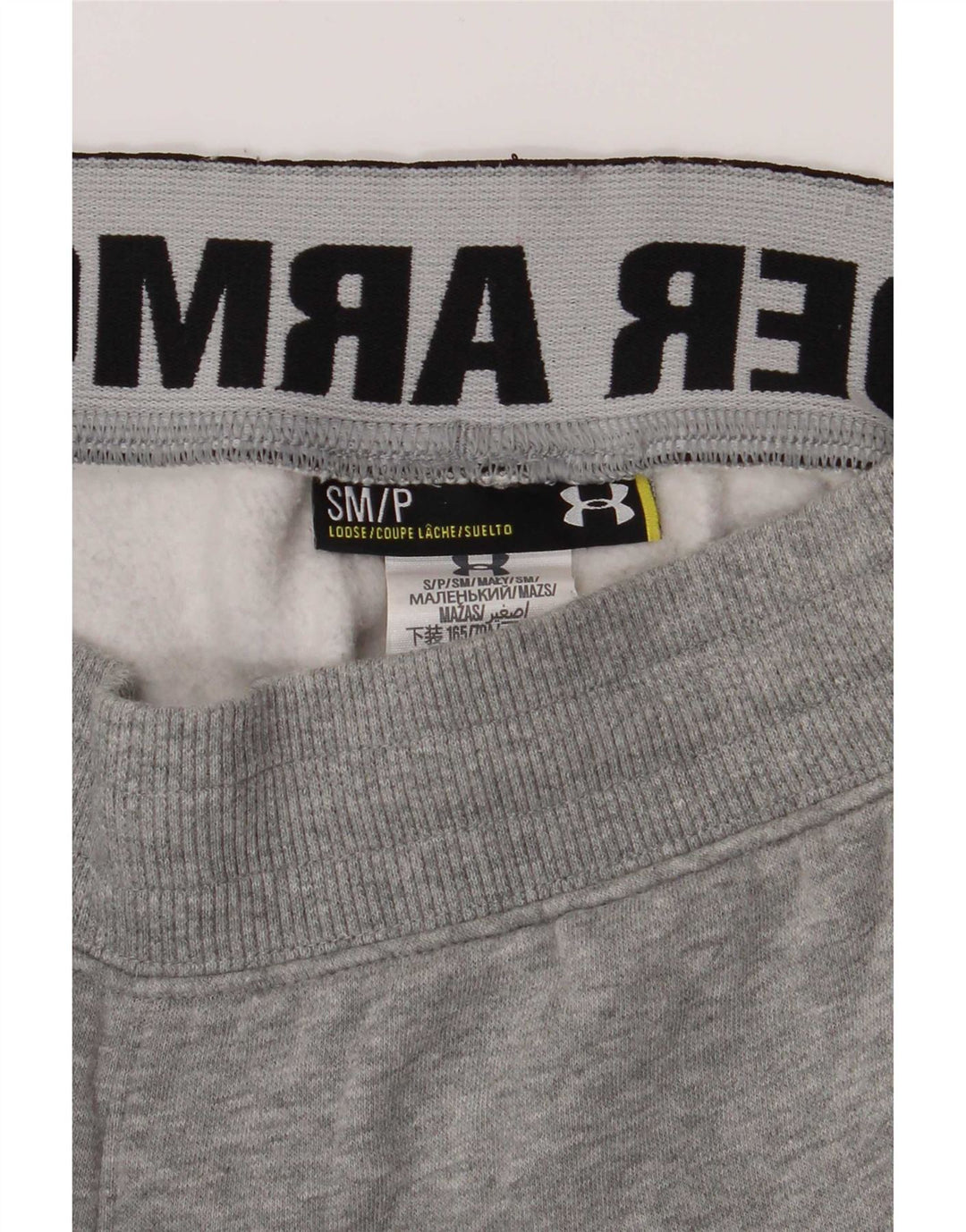 Męskie spodnie dresowe Under Armour o luźnym kroju, małe, szare, bawełniane