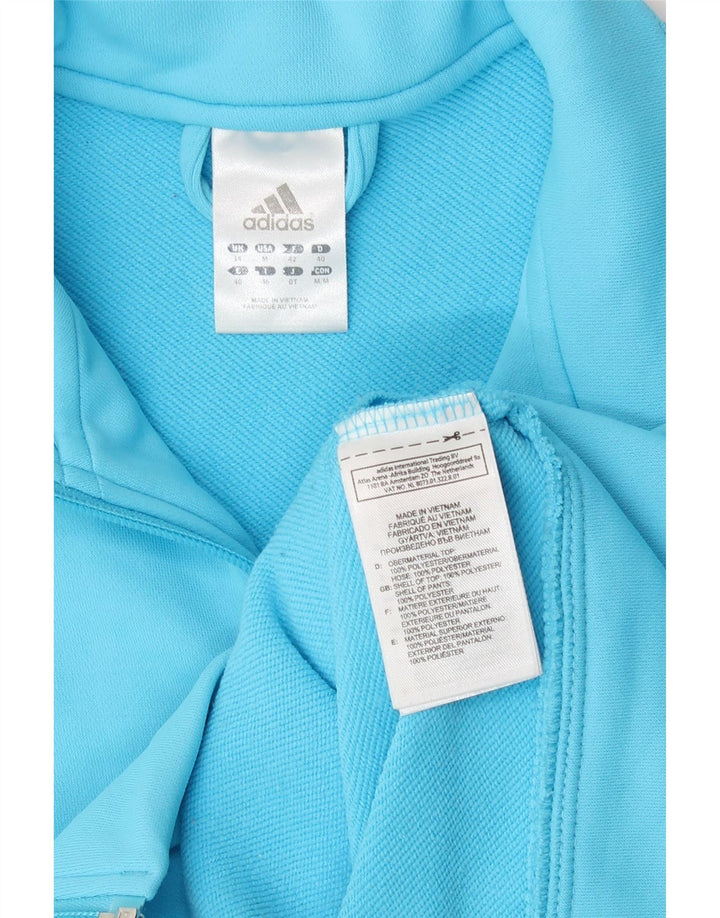 Damska bluza dresowa Adidas UK 14 Średni niebieski poliester