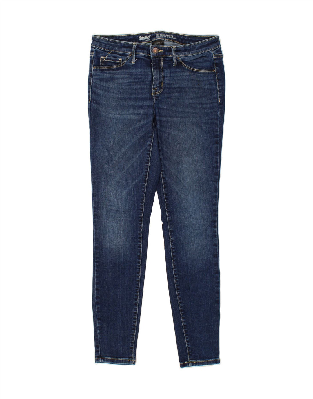 MOSSIMO Womens Mid Rise Jegging Jeans US 6 Medium W28 L29 Navy Blue Cotton Vintage Mossimo and Second-Hand Mossimo from Messina Hembry 
