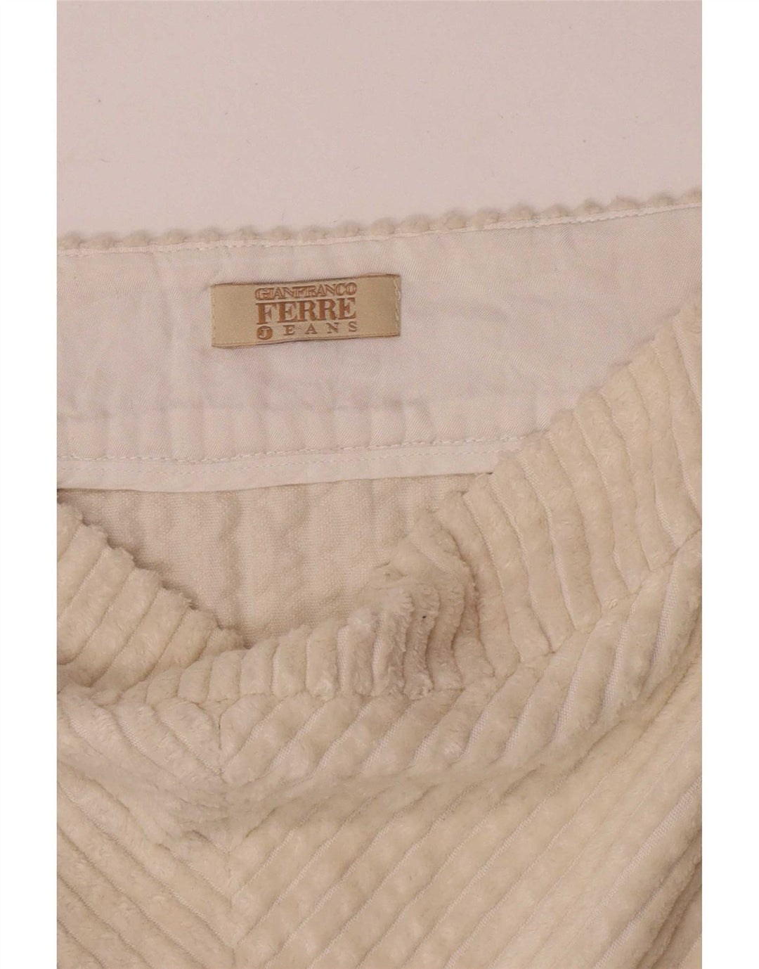 Damska spódnica sztruksowa Gianfranco Ferre W30 Medium Off White