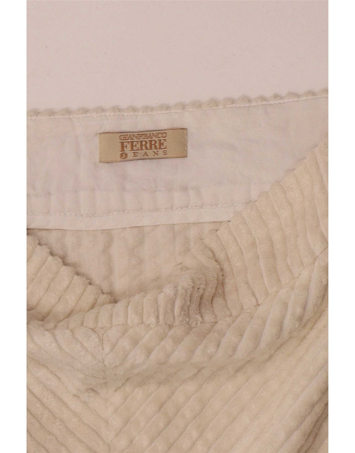 Damska spódnica sztruksowa Gianfranco Ferre W30 Medium Off White