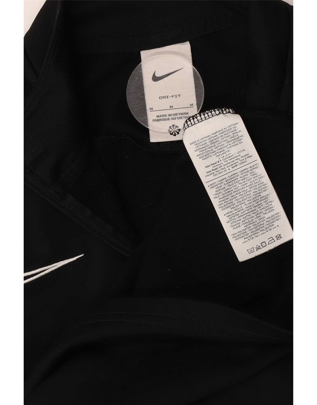 Męski dres Nike Dri Fit z zamkiem błyskawicznym na szyi i średnim czarnym kolorem