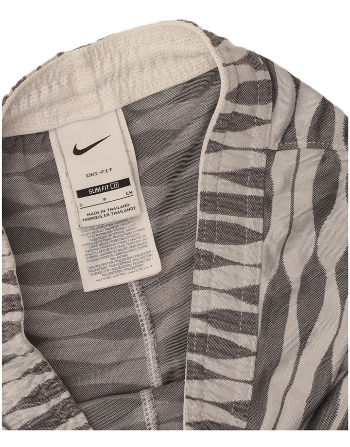 Męskie spodenki sportowe Nike Dri Fit Slim Fit, mały, szary, geometryczny poliester