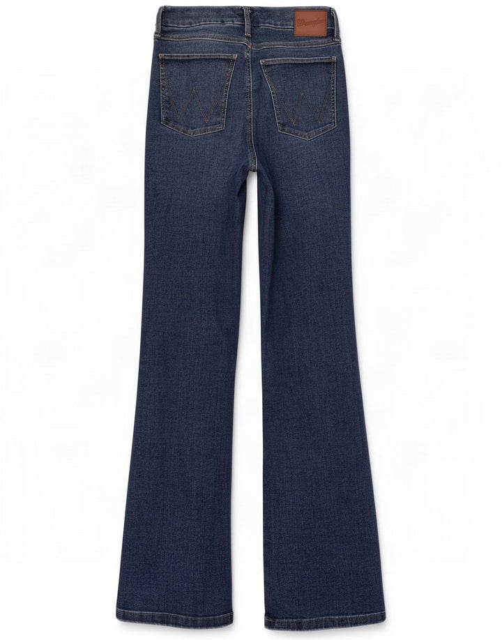 Wrangler Damskie jeansy Bootcut W28 L34 Niebieskie bawełniane