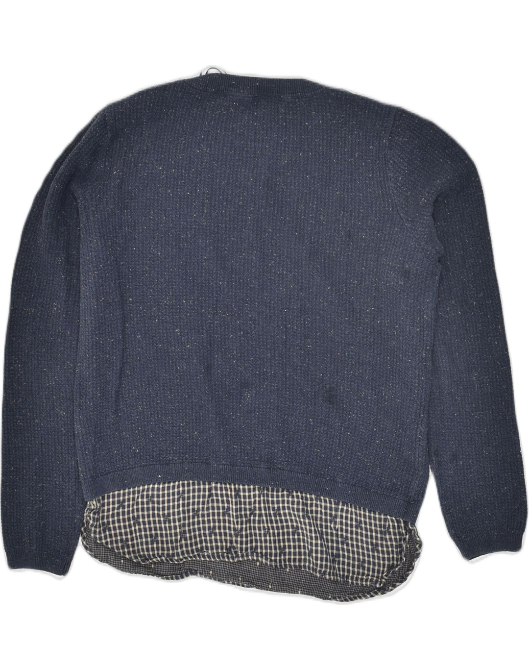 FAT FACE Womens Crew Neck Jumper Sweater UK 12 Medium Navy Blue Flecked Vintage Fat Face and Second-Hand Fat Face from Messina Hembry 