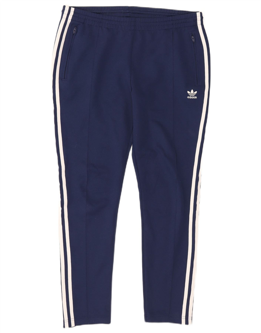 Damskie spodnie dresowe Adidas UK 14, duże granatowe, poliestrowe