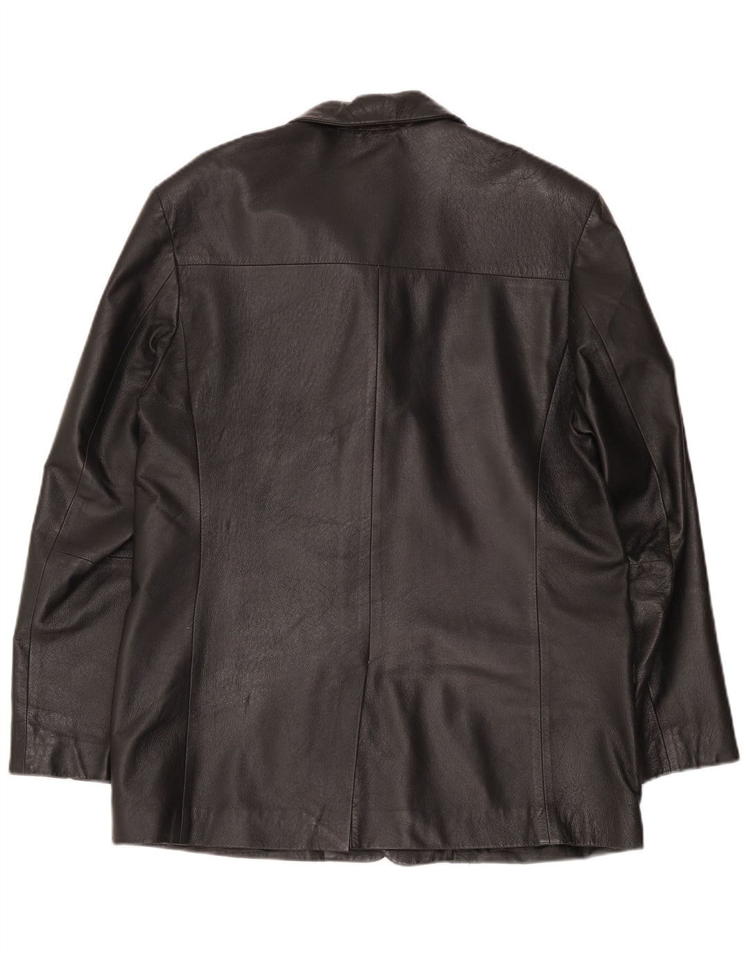 Vintage męska skórzana marynarka zapinana na 2 guziki UK 36 Small Black Classic