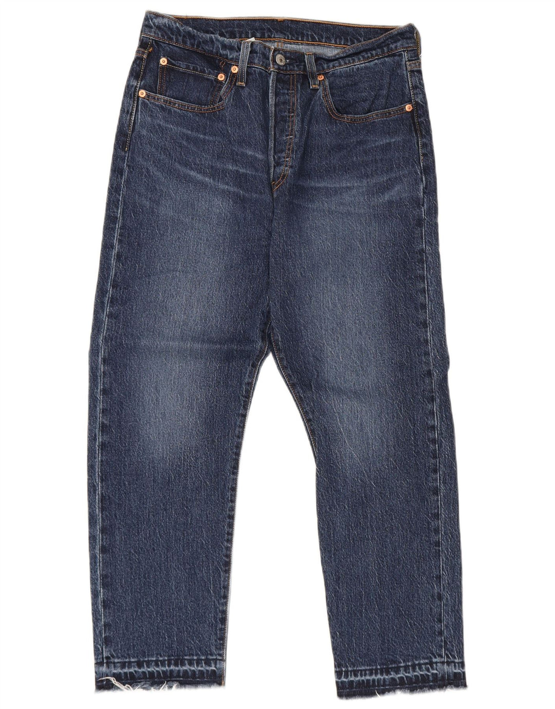 Męskie jeansy Levi's 501 Cropped W30 L26 Niebieskie bawełniane