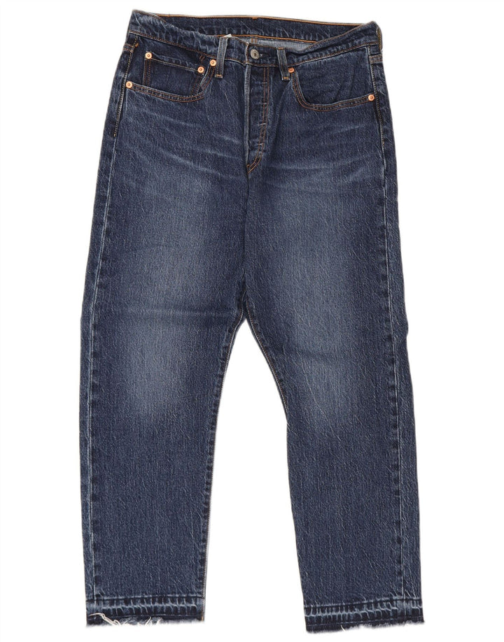 Męskie jeansy Levi's 501 Cropped W30 L26 Niebieskie bawełniane