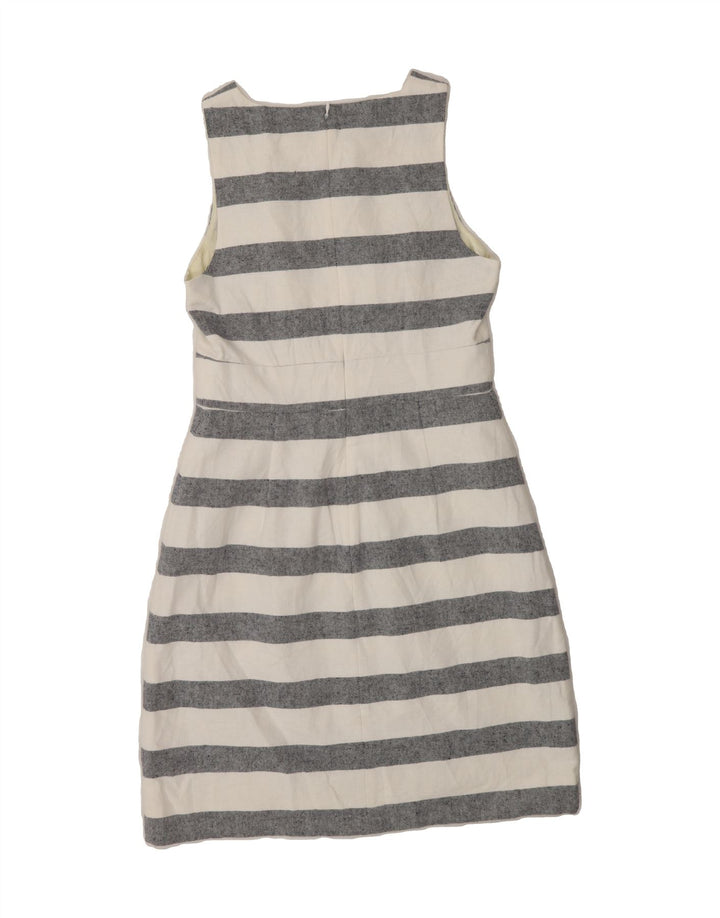 J. CREW Womens Sleeveless Sheath Dress US 6 Medium White Striped Cotton Vintage J. Crew and Second-Hand J. Crew from Messina Hembry 