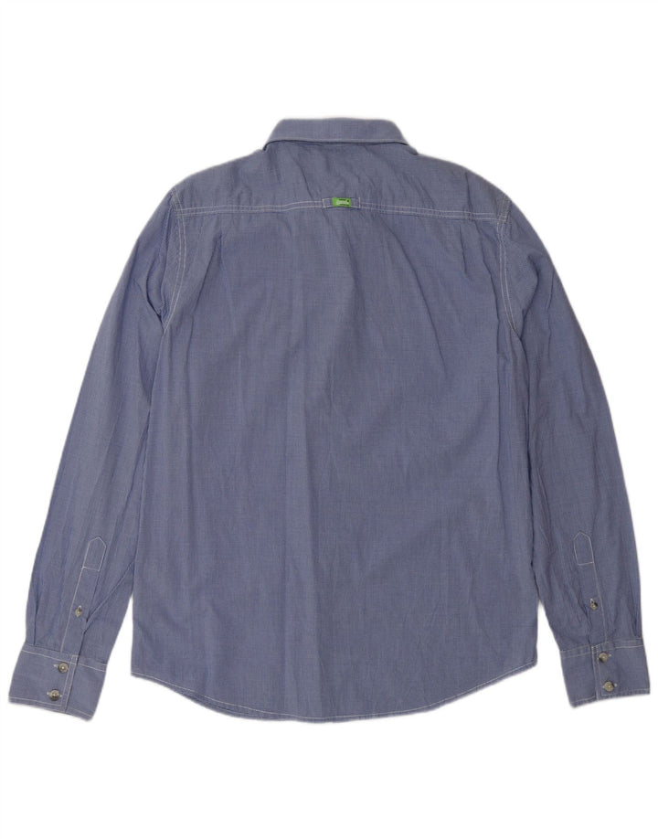 SUPERDRY Koszula męska XL, bawełniana niebieska kratka