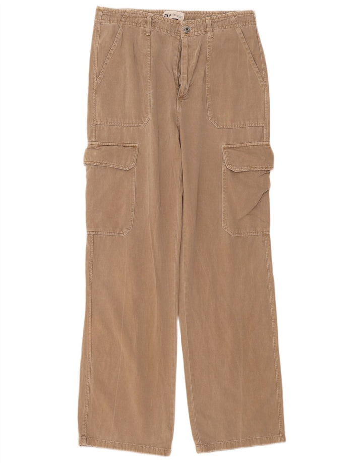 Spodnie damskie Zara Straight Cargo EU 40 Medium W30 L31 Beżowe