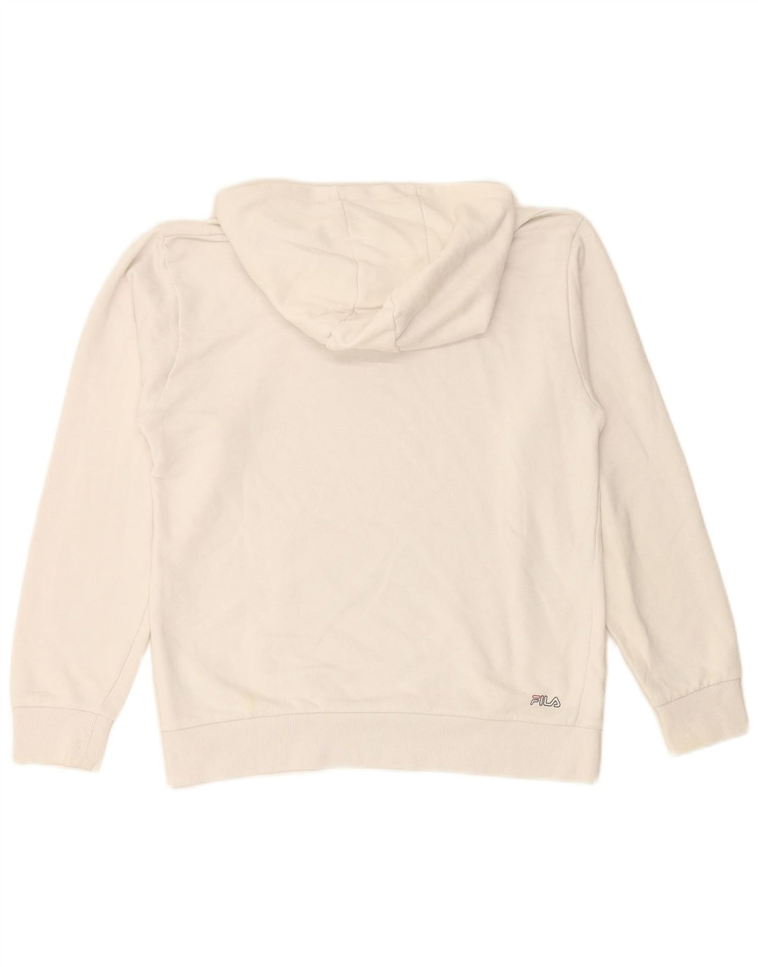 Chłopięcy sweter z kapturem FILA z grafiką, 15-16 lat, biała bawełna