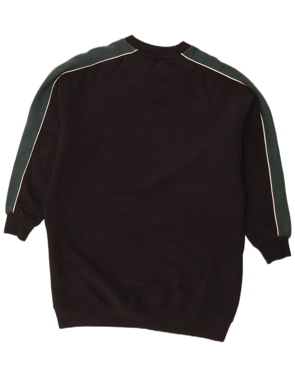 JACK WILLS Womens Oversized Graphic Jumper Dress UK 12 Medium Black