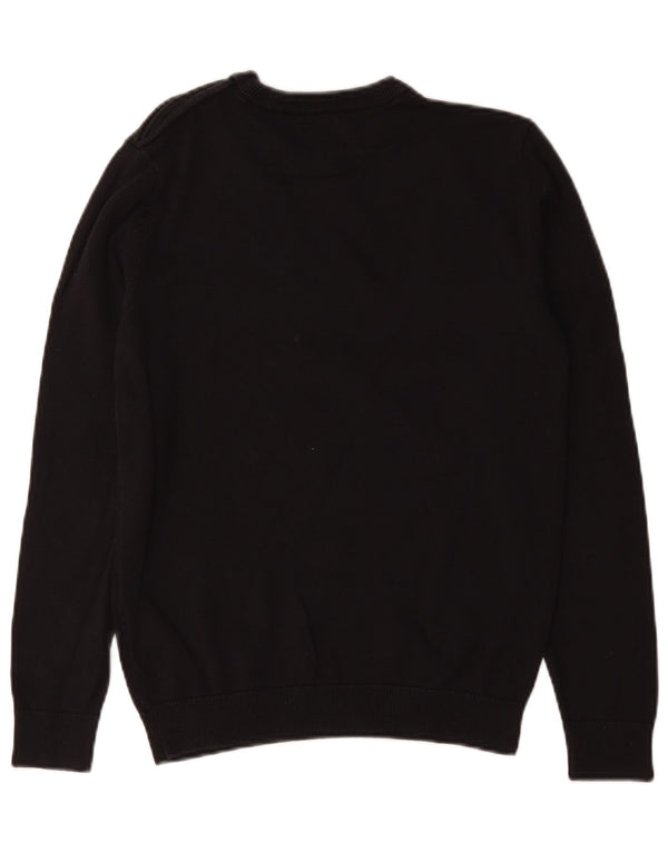 Chłopięcy sweter z okrągłym dekoltem Guess 12-13 lat XS, czarny, blok kolorów