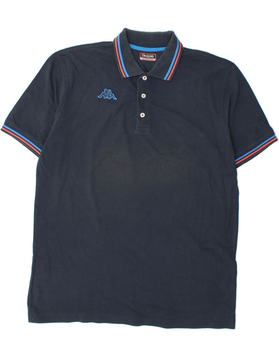 KAPPA Mens Polo Shirt 2XL Navy Blue Cotton Vintage Kappa and Second-Hand Kappa from Messina Hembry 