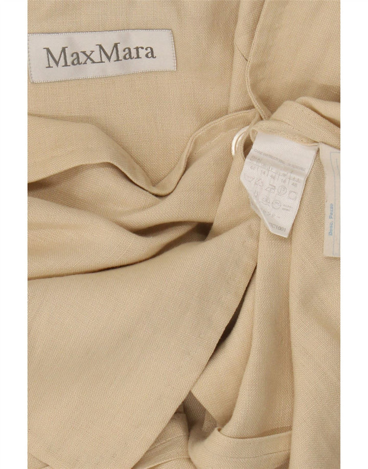 Damska marynarka zapinana na 1 guzik Max Mara UK 16, duża, beżowa