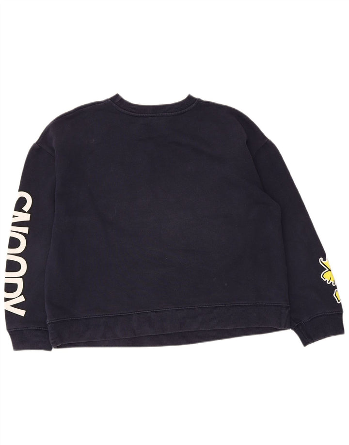 Bluza damska Zara Crop Sweter UK 14 Średni granatowy bawełniany