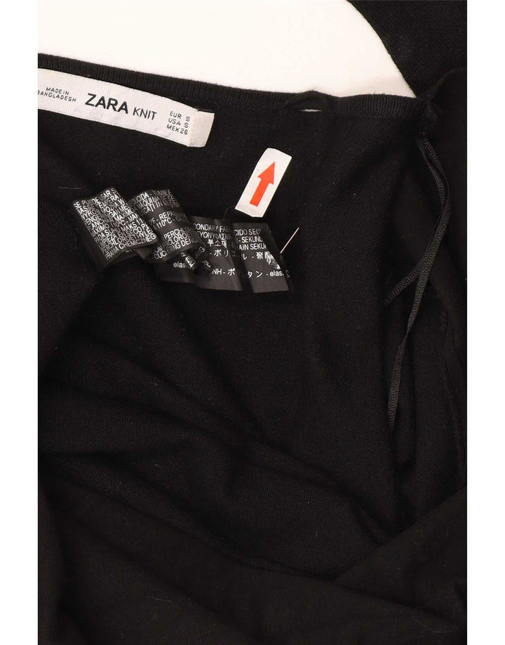 Sweter męski Zara z otwartym kardiganem UK 10 Small Black Wiskoza