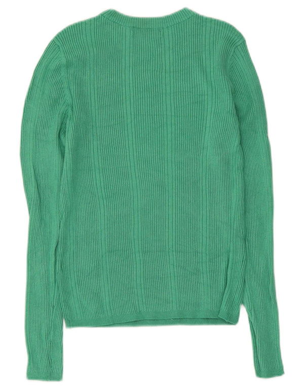 Marks & Spencer Damski sweter z dekoltem w łódkę, UK 10, mały, zielony