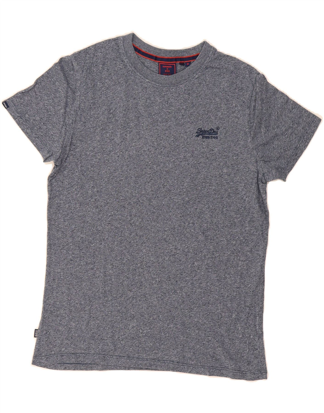 SUPERDRY Mens T-Shirt Top Medium Navy Blue Flecked Vintage Superdry and Second-Hand Superdry from Messina Hembry 