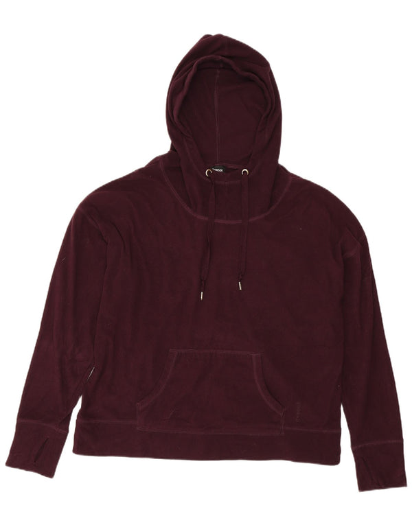 Damski, oversize'owy sweter polarowy z kapturem REEBOK UK 14, średni burgund
