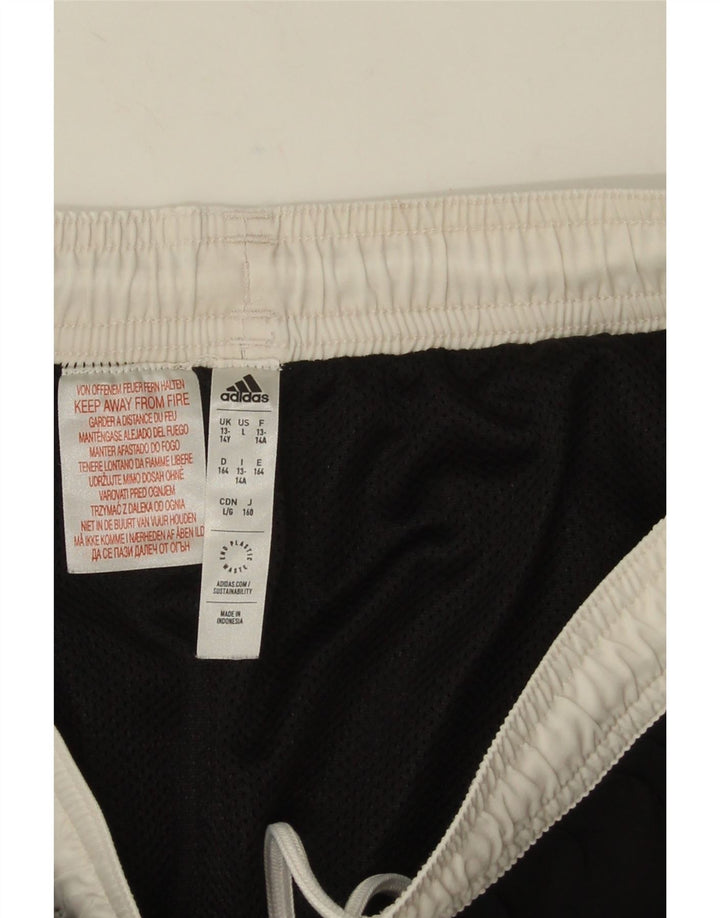 Chłopięce spodenki sportowe Adidas 13-14 lat Czarny poliester z blokami kolorów