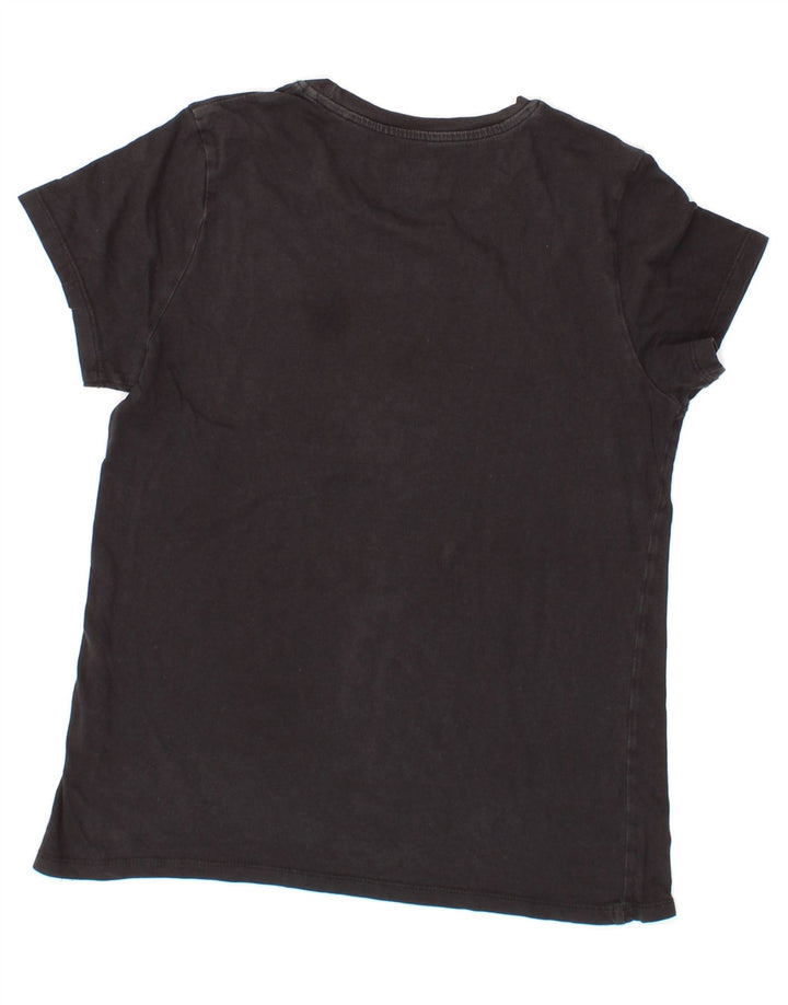 LEVI'S Womens Graphic T-Shirt Top UK 14 Medium Black Cotton Vintage Levi's and Second-Hand Levi's from Messina Hembry 