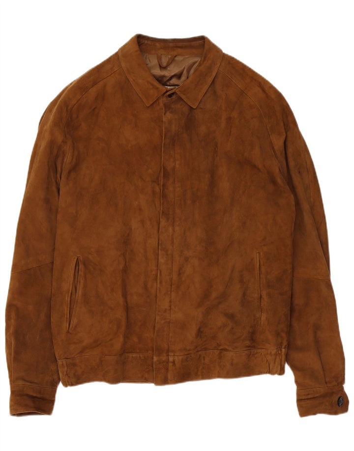 Zamszowa kurtka męska VINTAGE UK 38 średni beż