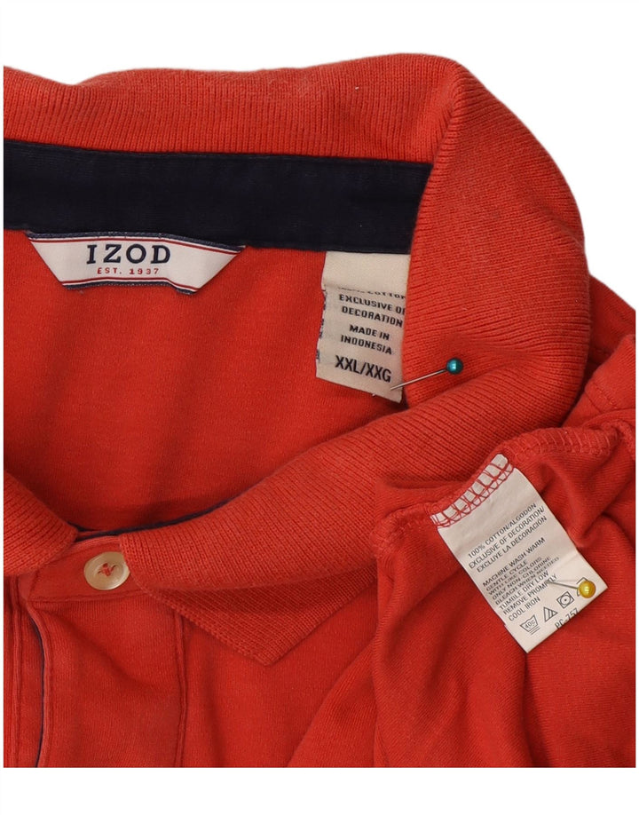 Męska koszulka polo Izod 2XL, różowa, bawełniana