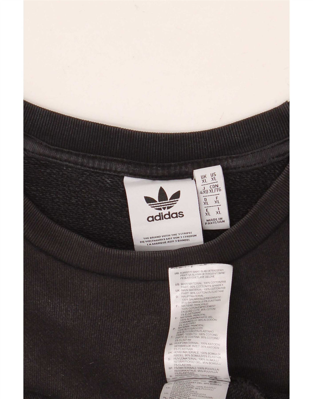 Adidas Męska Bluza Sweter XL Czarna Bawełna
