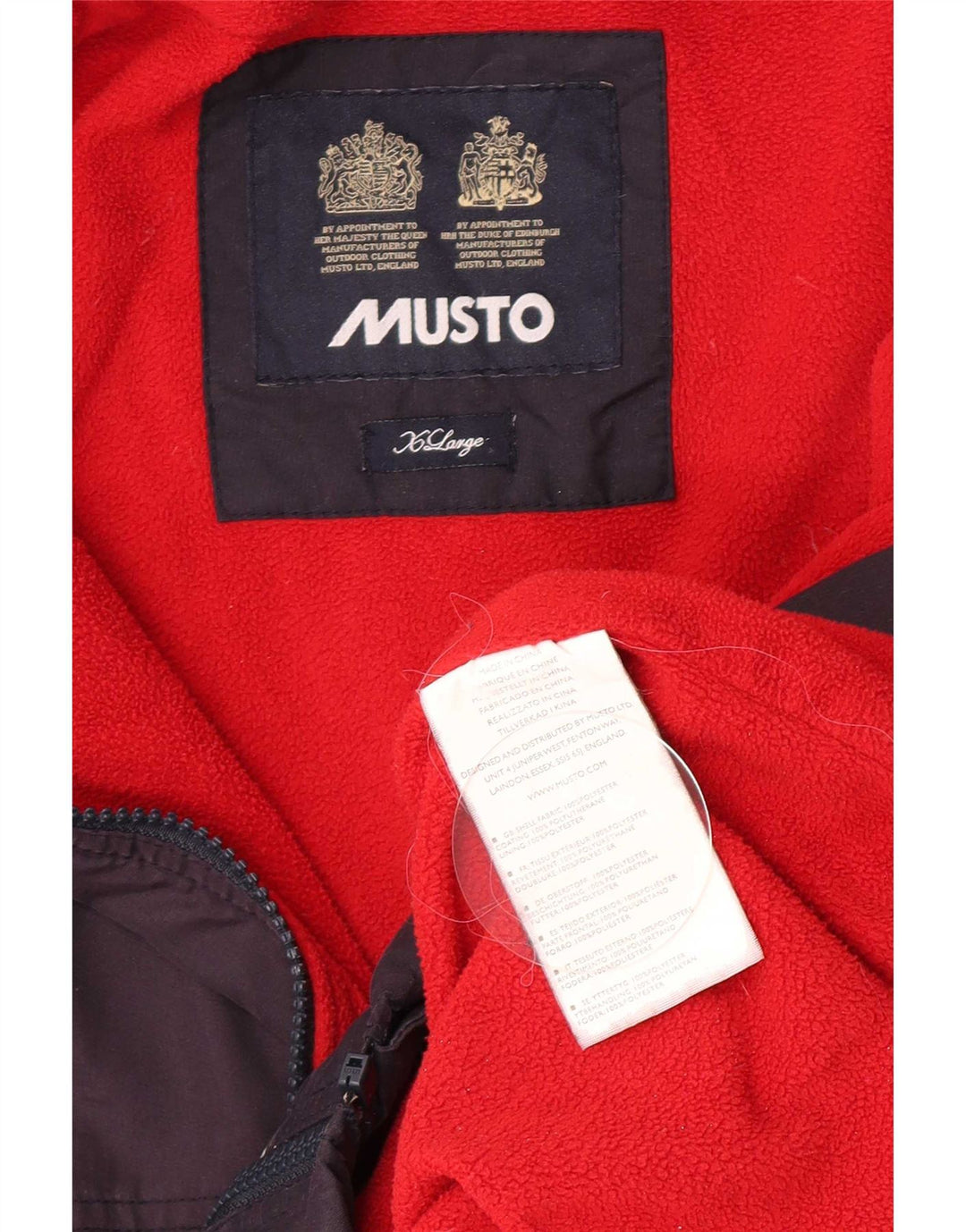 Męska kurtka bomber Musto UK 42 XL, granatowa, poliester