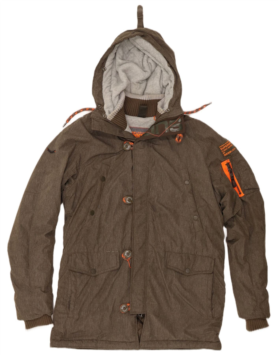 Męska kurtka parka z kapturem Superdry, UK 42 XL, poliester khaki