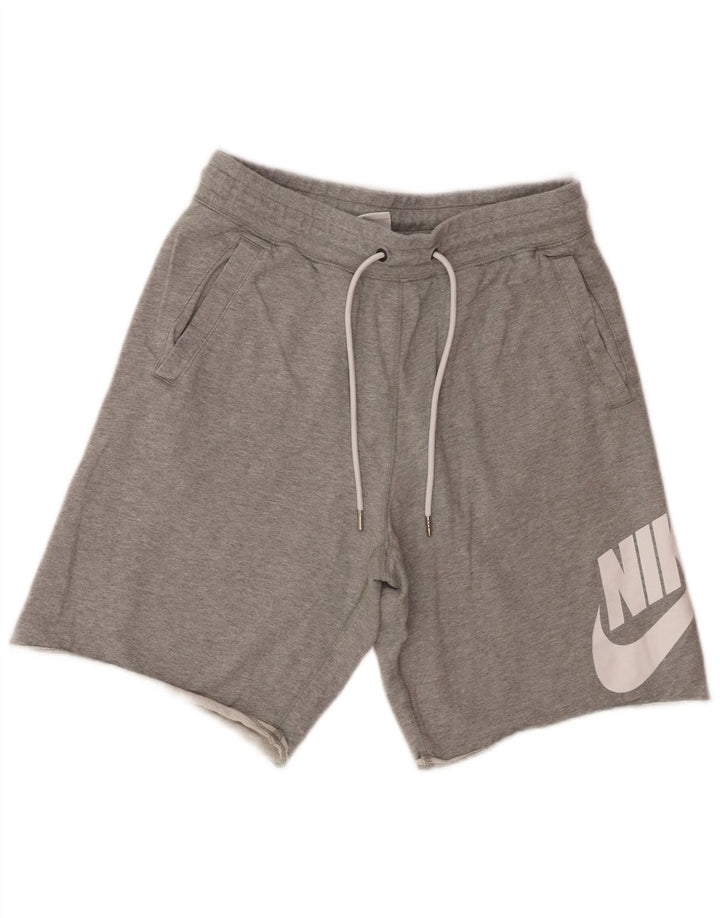 Męskie spodenki sportowe Nike z grafiką, średnioszare, bawełniane w cętki